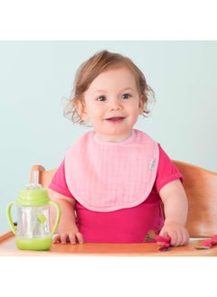 green sprouts Green Sprouts Muslin Bibs Organic Cotton (0 to 12 Months, White, Pack of 5)  - Image 2