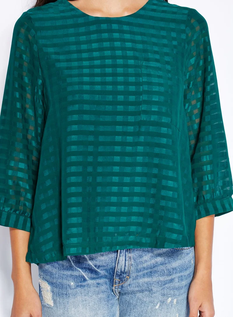 VERO MODA Camela Gingham Pattern Top