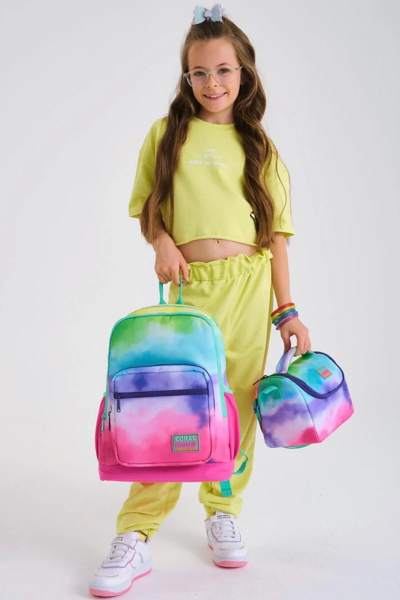 كورال هاي Kids Colorful Batik Patterned 3-Piece School Bag Set SET0123739