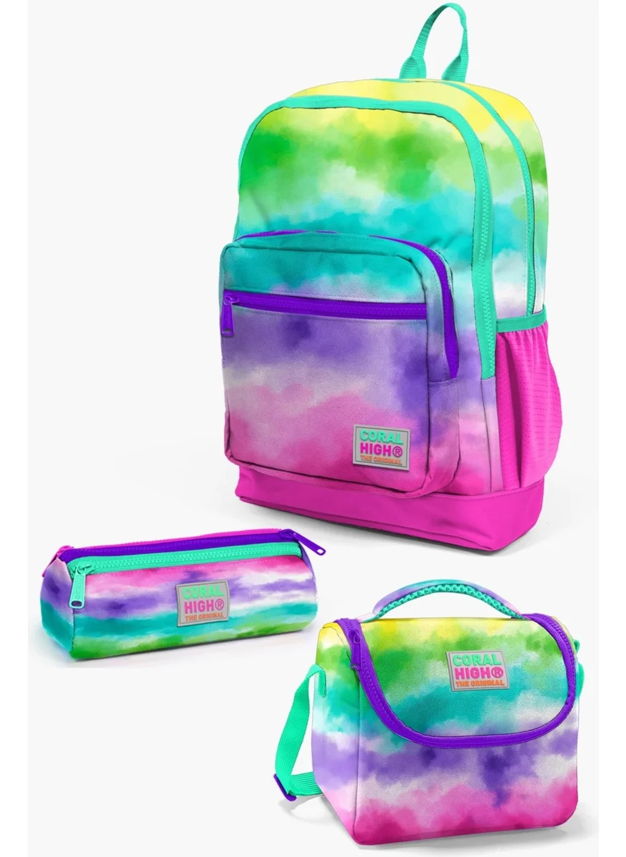 CORAL HIGH Kids Colorful Batik Patterned 3-Piece School Bag Set SET0123739