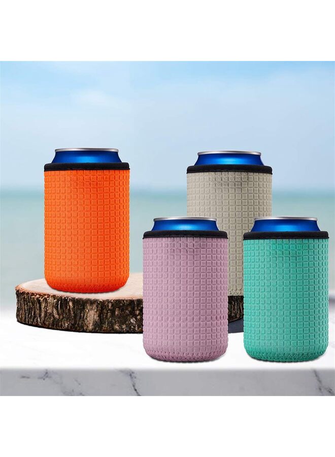 LAMAY 12oz Standard Can Sleeves Insulators Sleeves Standard Can Covers 12OZ Beer Bottle Sleeves Coolers Holder Non-slip Neoprene Can Coolier Sleeves 4PC Pack - Image 5