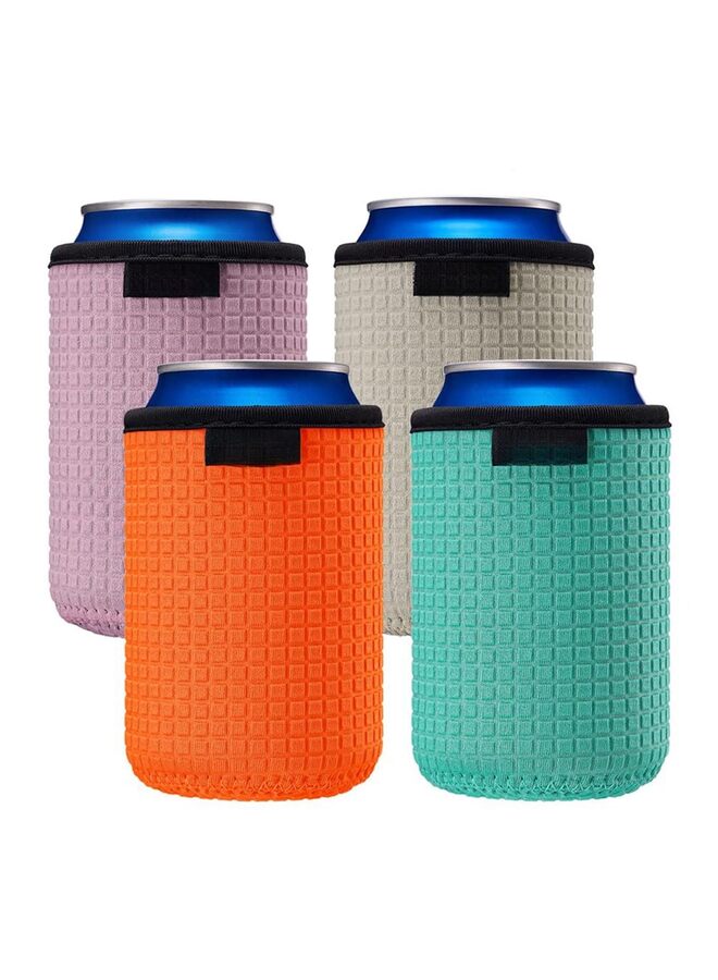 LAMAY 12oz Standard Can Sleeves Insulators Sleeves Standard Can Covers 12OZ Beer Bottle Sleeves Coolers Holder Non-slip Neoprene Can Coolier Sleeves 4PC Pack - Image 1