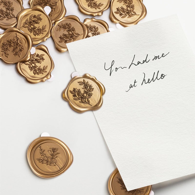 Eunoir 60 Pcs Wax Seal Stickers Set (3 Designs in 1 Pack) - Adhesive Backed Elegant Floral Designs for Wedding Invitation Envelope Seal Stickers Gift Wrapping (Vintage Bronze) - Image 5