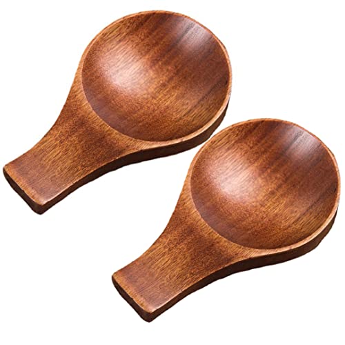 luzen 2Pcs Wooden Soy Sauce Dishes Dipping Dishes Mini Tiny Serving Dishes Dipping Plates with Chopsticks Rest Handle - Image 2