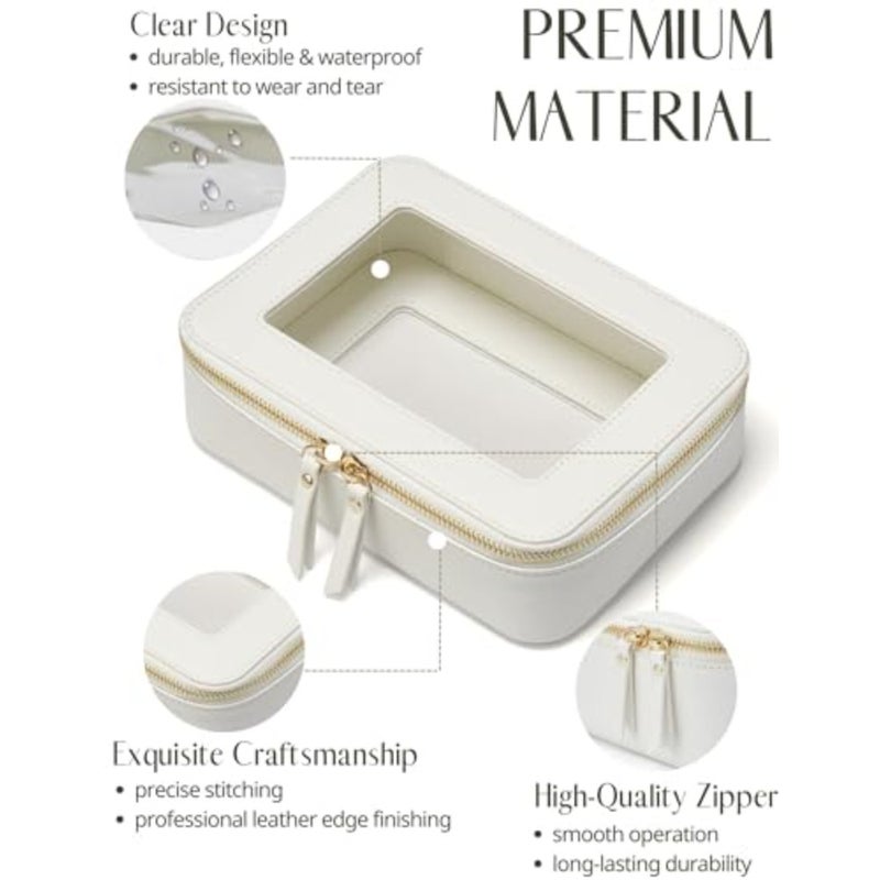 Clear Makeup Case Toiletry Bag Travel Clear Cosmetic Bag with Zipper, Make Up Bag Organizer Traveling TSA Approved Transparent Makeup Bag Car for Essentials - Image 5