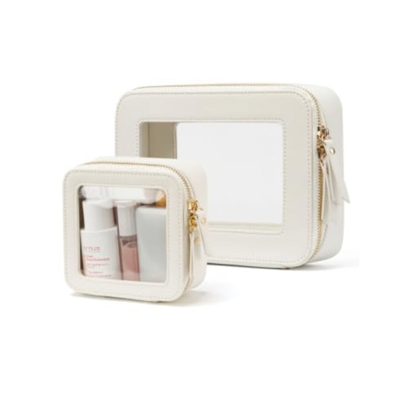 Clear Makeup Case Toiletry Bag Travel Clear Cosmetic Bag with Zipper, Make Up Bag Organizer Traveling TSA Approved Transparent Makeup Bag Car for Essentials - Image 1