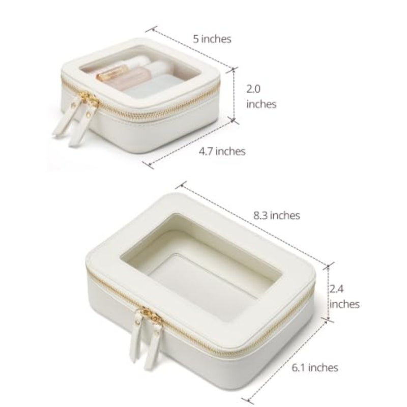 Clear Makeup Case Toiletry Bag Travel Clear Cosmetic Bag with Zipper, Make Up Bag Organizer Traveling TSA Approved Transparent Makeup Bag Car for Essentials - Image 2