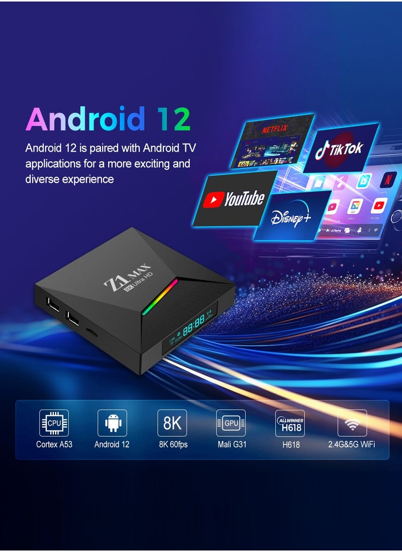 Generic - Android12 8K UHD TV Stick & TV Box With Google Play Youtube Chrome APPs and Mouse Mode Remote Enjoy Movie TV Radio Music Games Browse Web News - Image 1