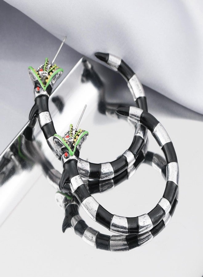 YANCHUN Halloween Snake Hoop Earrings for Women Gothic Punk Snake Jewelry Halloween Cosplay Costume Shirts Accessories - Image 4