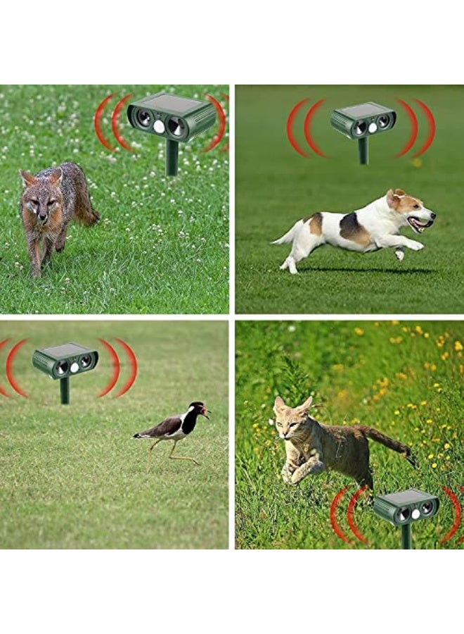 طارد الحيوانات بالموجات فوق الصوتية SYOSI، طارد حيوانات خارجي بالطاقة الشمسية، حساس حركة مقاوم للماء، يصد الكلاب والقطط والسناجب و والأرانب والثعالب والمزيد - Image 5