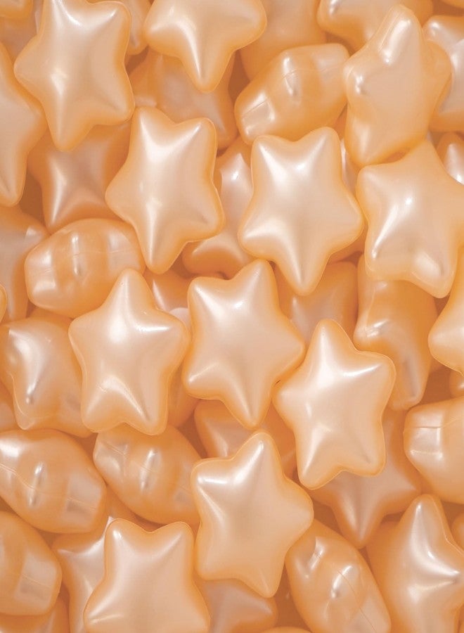 TRENDPLAY كرات نجوم تريند بلاي لحوض الكرات - 100 قطعة، 2.4 بوصة، بلاستيكية غير سامة، ألعاب، خيمة، مسبح، بيت لعب، حظيرة لعب، ديكور حفلات، لون ذهبي لؤلؤي - Image 1