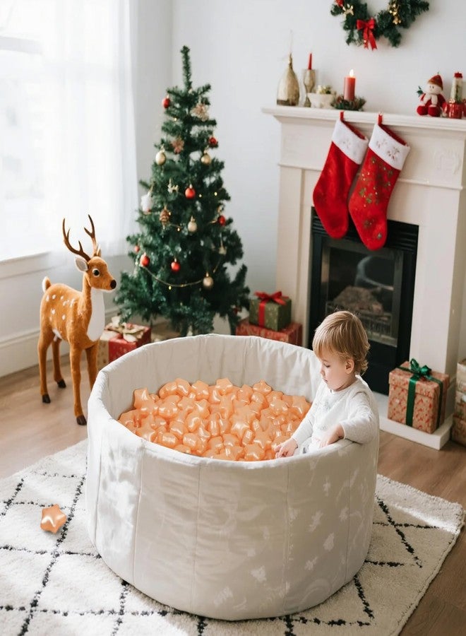 TRENDPLAY كرات نجوم تريند بلاي لحوض الكرات - 100 قطعة، 2.4 بوصة، بلاستيكية غير سامة، ألعاب، خيمة، مسبح، بيت لعب، حظيرة لعب، ديكور حفلات، لون ذهبي لؤلؤي - Image 3