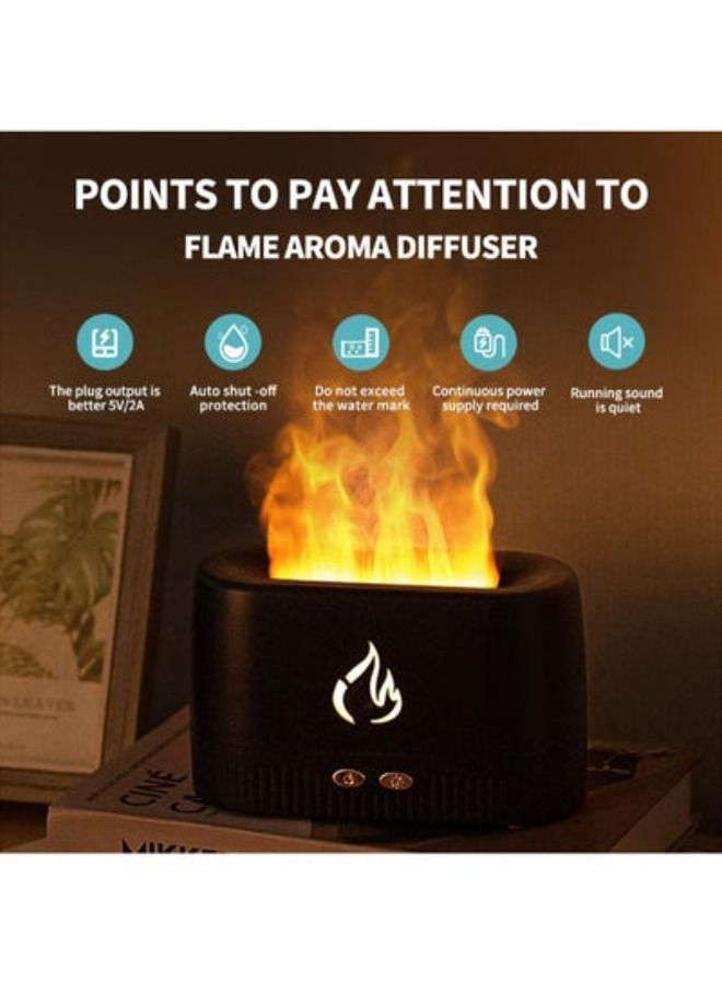 ACLIX Essential Oil Diffuser with Flame Light 180mL Aromatherapy Mist Humidifier Quiet Air Diffusers with Auto Shut Off Protection - Image 2