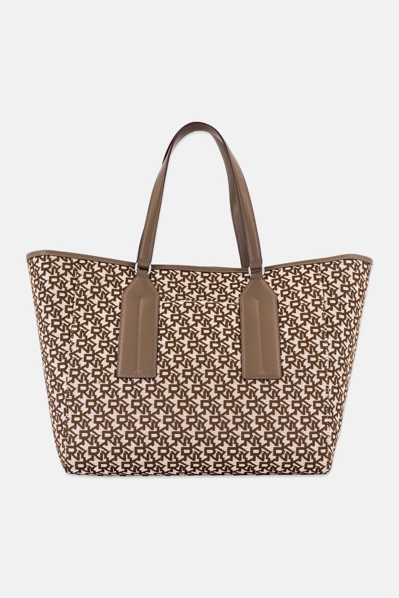 DKNY Women Monogram Logo Grayson Tote Bag With Wallet, Multicolor - Image 3