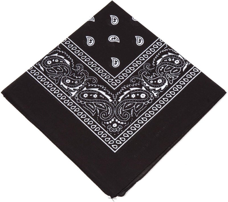 Boolavard 1s, 6s, 9s or 12 Pack Cowboy Bandanas Bandana with Original Paisley Pattern - Image 1