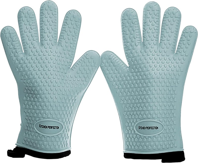Kitchen perfection XL Silicone Smoker Oven Gloves-Extreme Heat Resistant BBQ Gloves-Handle Hot Food Right on Your Grill Fryer&Pit|Waterproof Grilling Cooking Baking Mitts|Superior Value Set+3 Bonuses - Image 1