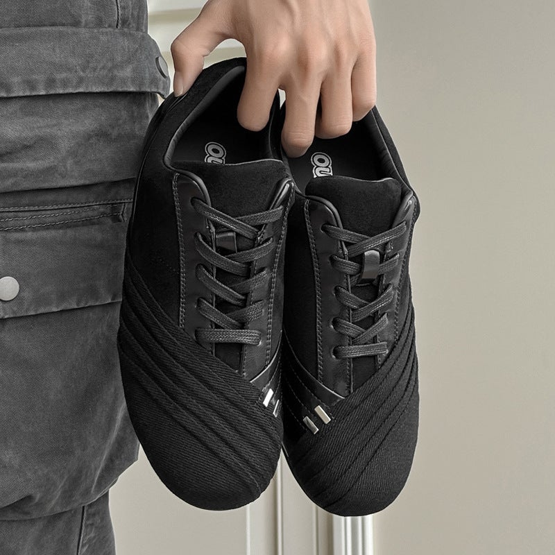 Casual Shoes for Men, Leather Surface, Versatile, Thin-Soled, German Training Shoes, Comfortable for Commuting, Round-Toe, Height-Increasing, Forrest Gump Shoes 6282 - Image 2