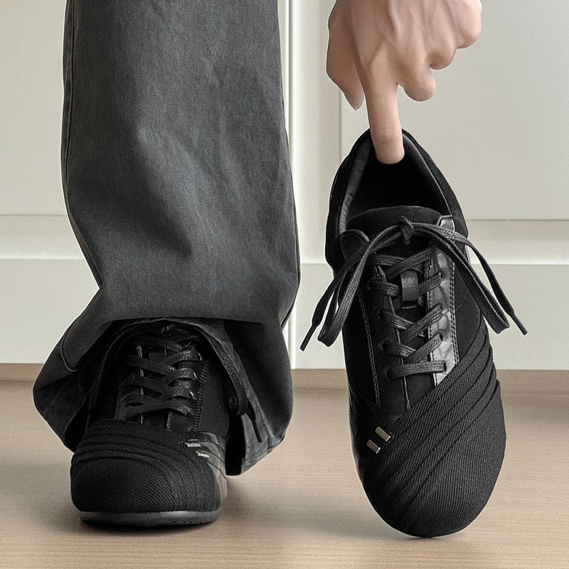 Casual Shoes for Men, Leather Surface, Versatile, Thin-Soled, German Training Shoes, Comfortable for Commuting, Round-Toe, Height-Increasing, Forrest Gump Shoes 6282 - Image 3