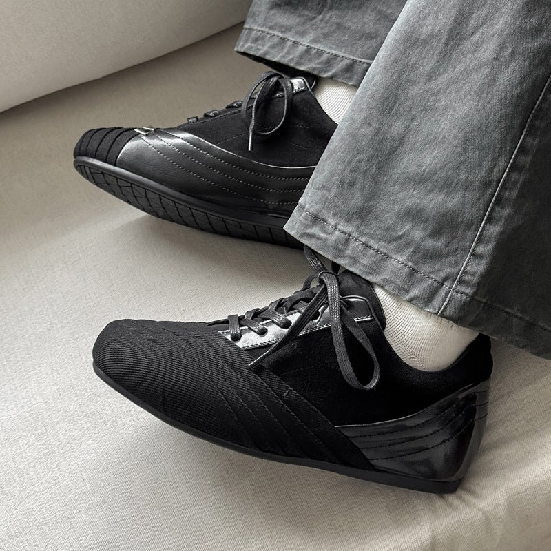 Casual Shoes for Men, Leather Surface, Versatile, Thin-Soled, German Training Shoes, Comfortable for Commuting, Round-Toe, Height-Increasing, Forrest Gump Shoes 6282 - Image 4