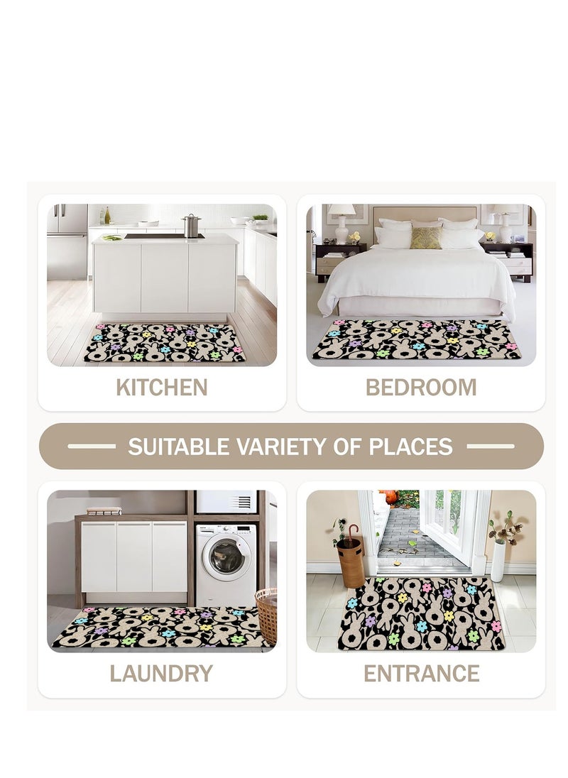Generic 2 PCS Kitchen Floor Mats Rugs Set, Cushion Floor Carpet, Waterproof, Oil Resistant and Anti-Fatigue PU Standing Mat for Kitchen, Floor, Office, Sink, Laundry 45*75CM+45*120CM  - Image 4