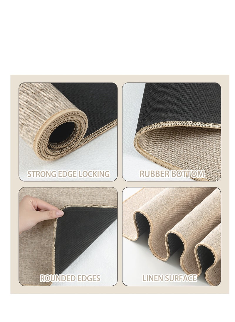 Generic 2 PCS Kitchen Floor Mats Rugs Set, Cushion Floor Carpet, Waterproof, Oil Resistant and Anti-Fatigue PU Standing Mat for Kitchen, Floor, Office, Sink, Laundry 45*75CM+45*120CM  - Image 3