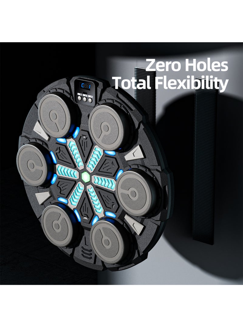 Wall Mounted Electronic Boxing Machine, with Scoring Function,Bluetooth LED Light with USB Charging, Musical Boxing Machine with Training Modes with Boxing Gloves for Kickboxing, Karate, Gym Training - Image 5