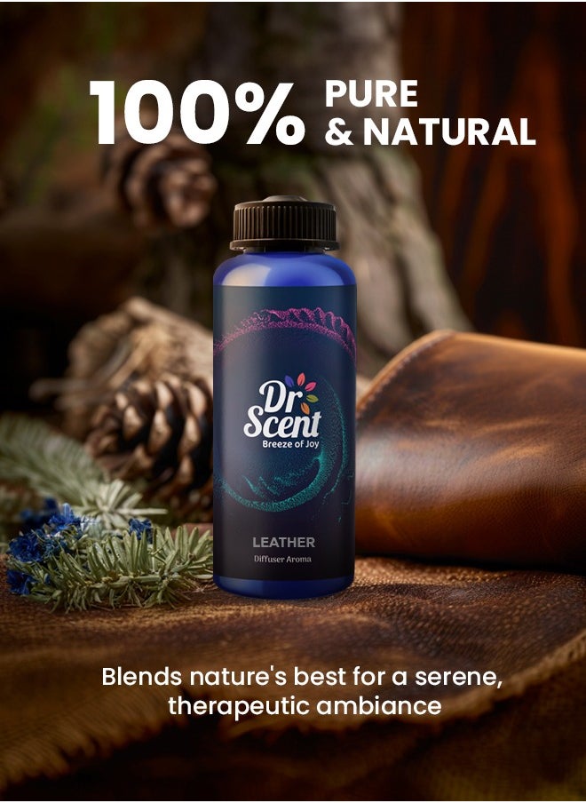 Dr Scent - Breeze of Joy, Diffuser Aroma Leather Feel the Distinctive Notes of dry wood, juniper berries, and mate, with a hint of amber. (500ml) - Image 1