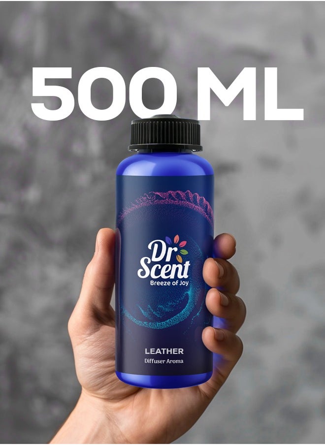 Dr Scent - Breeze of Joy, Diffuser Aroma Leather Feel the Distinctive Notes of dry wood, juniper berries, and mate, with a hint of amber. (500ml) - Image 1
