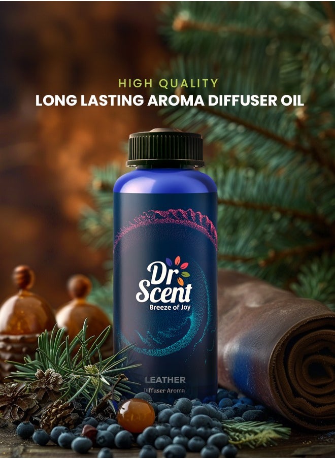 Dr Scent - Breeze of Joy, Diffuser Aroma Leather Feel the Distinctive Notes of dry wood, juniper berries, and mate, with a hint of amber. (500ml) - Image 1
