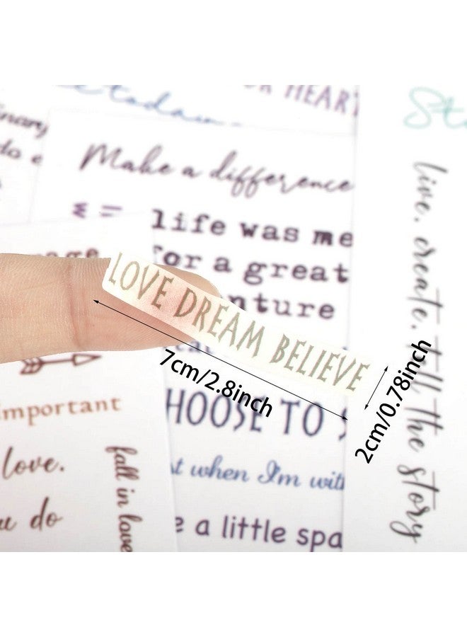 Teling 48 Sheets Inspirational Quotes Planner Stickers Small Talk For Journaling Scrapbook Supplies Motivational Words Simple Neat Handwritten Letters Typewritten Scripts 8 Styles (Colorful) - Image 4