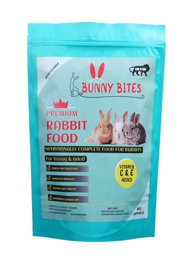 Organic One Rabbit Food Pellets - Premium Natural, Healthy & Nutrient-Rich Food for Rabbits, with Fresh Hay, Fiber, and Essential Vitamins - Ideal for Adult & Baby Rabbits - 900g - Image 2