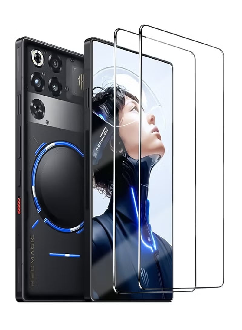 Foluu 2 Pack for ZTE nubia Red Magic 11 Pro / 11 Pro+ Screen Protector, HD Full coverage Anti-Fingerprint Tempered Glass Protection Film [Fully Transparent without Black Borders] - Image 1