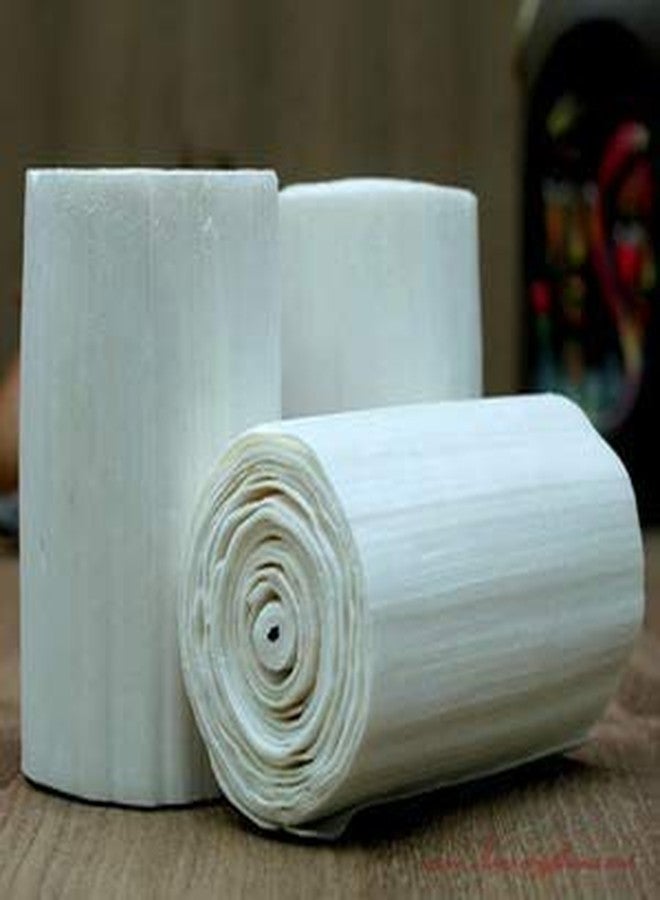 ProKart Natural Sola Wood Paper for Flower Making and Other Crafts Works - Pack of 5 White Rolls - Image 1