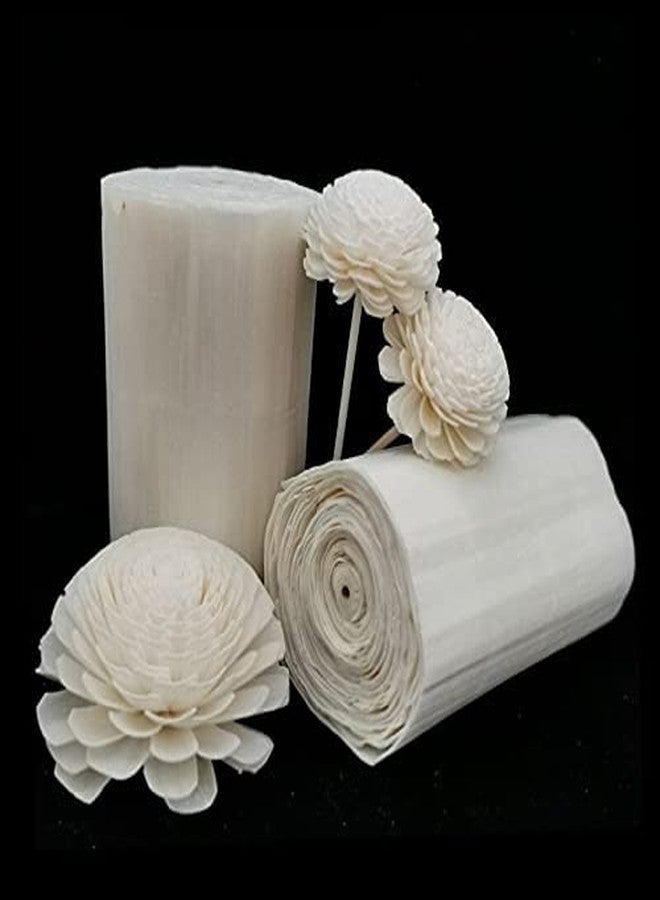 ProKart Natural Sola Wood Paper for Flower Making and Other Crafts Works - Pack of 5 White Rolls - Image 4