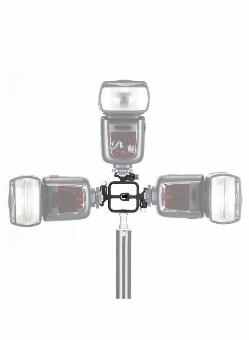 كابتن تيك Shoe Mounts, Camera Hot Shoe Lamp Holder Flash Base Live Broadcast Bracket Multi-function Standard One-turn Three Camera Shoe Mount 1/4""-20 Tripod Screw Adapter Shoe Mount, for DSLR Camera Rig 1Pcs - Image 4