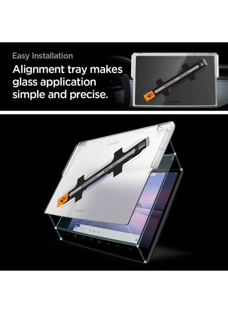 Spigen شاشة تعمل باللمس مقاس 17 بوصة من GLASTR EZ Fit لسيارة Tesla Model S (2021/2022/2023/2024) / Tesla Model X (2021/2022/2023/2024) - شفافة للغاية  - Image 3