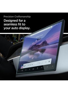 Spigen GLAStR EZ Fit for Refreshed Tesla Model S (2021/2022/2023/2024) / Tesla Model X (2021/2022/2023/2024) 17 inch Dashboard Touchscreen - Crystal Clear  - Image 5