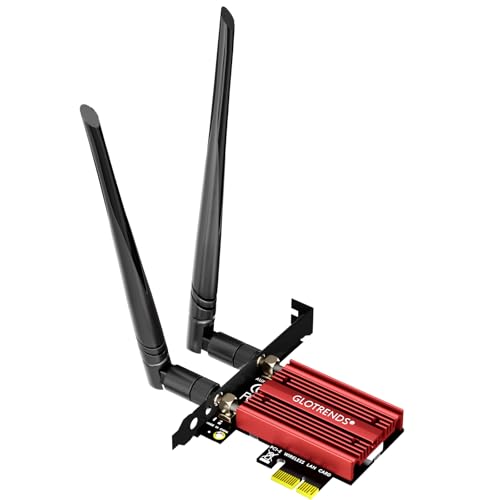 GLOTRENDS BE8774 WiFi 7 PCIe Card for Desktop PC with Intel BE200NGW Chip, 802.11be, Bluetooth 5.4, Only Compatible with Windows 11 24H2 or Above Version (Not Support AMD Motherboard) - Image 1