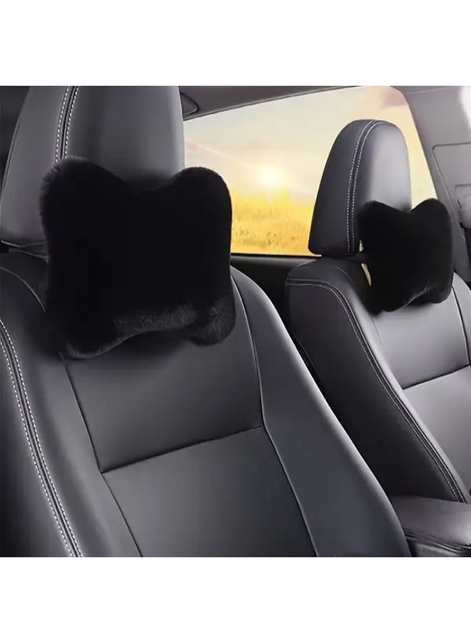 2 Pcs Beige Car Neck Pillow for Driving Comfortable Breathable Ergonomic Support Headrest Cushion Long Drive Road Trip Essentials Vehicle Interior Accessories - Image 5