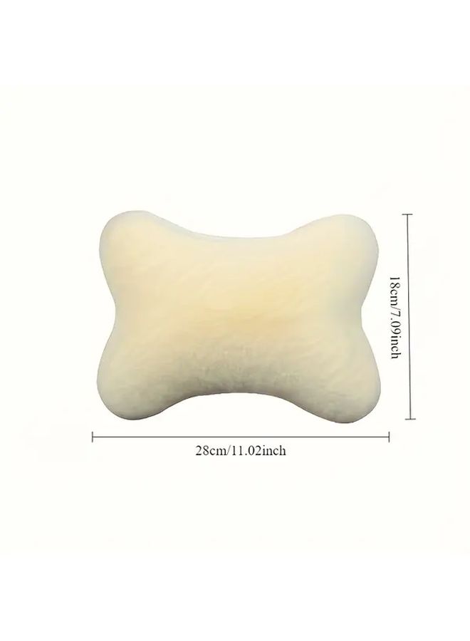 2 Pcs Beige Car Neck Pillow for Driving Comfortable Breathable Ergonomic Support Headrest Cushion Long Drive Road Trip Essentials Vehicle Interior Accessories - Image 2