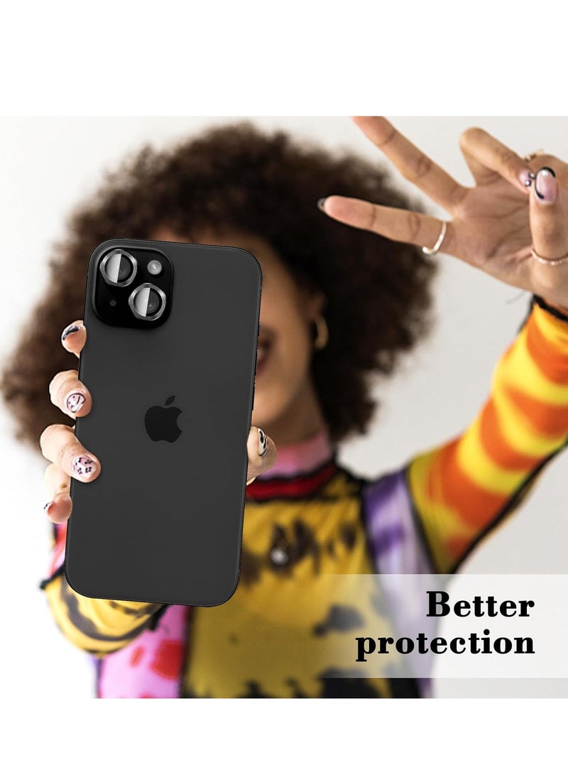 ELTRAZONE "Tempered Glass Camera Lens Protector for iPhone 16/16 Plus – HD Anti-Scratch Cover with Automatic Alignment Metal Rings" - Image 5