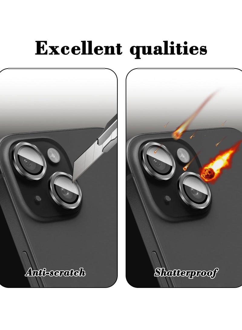 ELTRAZONE "Tempered Glass Camera Lens Protector for iPhone 16/16 Plus – HD Anti-Scratch Cover with Automatic Alignment Metal Rings" - Image 4