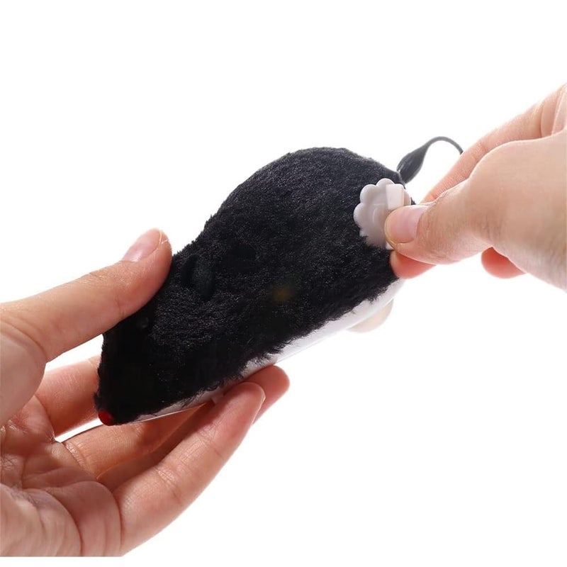 Munmoll Cute Clockwork Mouse Toys 1 PCS Moving Mouse Toy for Pet Cat Outdoor Kitten Playing Rat Toys for Cat Dogs Kids (Black Color) - Image 2