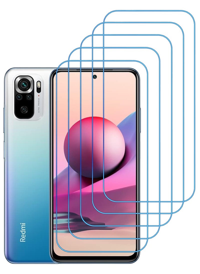 ACLIX 5 Pieces Antistatic ESD Dustproof Premium Quality High Definition Clear Tempered Glass Screen Protector Designed For Xiaomi Redmi Note 10 - Image 1