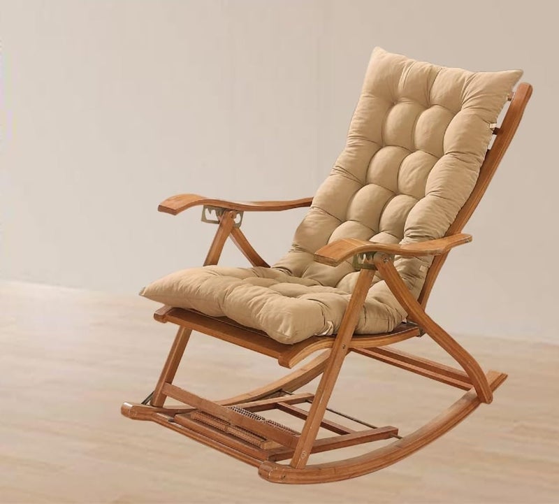 Deevine Craft Tufted Bench Cushion Pad with Ties, 120 x 48 x 8 cm, Indoor Outdoor Chair Cushion Seat Cushion and Back Cushion for Rocking Chair Garden Furniture, Indoor, Outdoor (Beige) - Image 3