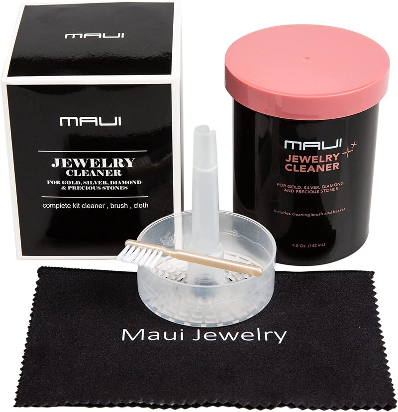 Maui Maui Liquid Jewelry Cleaner Solution Complete kit with Cloth .. NOT Guaranteed to Work on All Jewelry. Only Works on 95% of specified Jewelry Below. Must Read Description  - Image 1