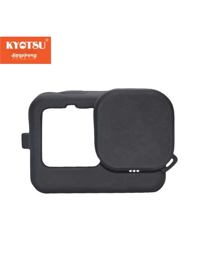 Kyotsu Gopro 13/12/11/10/9 Universal Silicone Case + Lens Cap + Anti-Loss Strap Accessory, Silicone Protective Cover, Dust-Proof, Wear-Resistant, Shockproof, Scratch-Resistant, Body Protection Cover - Image 1