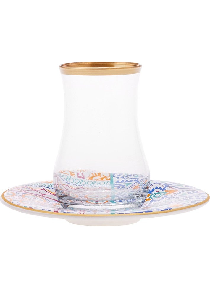 Karaca Ibiza 12 Piece Tea Set for 6 People 170 ml  - Image 3