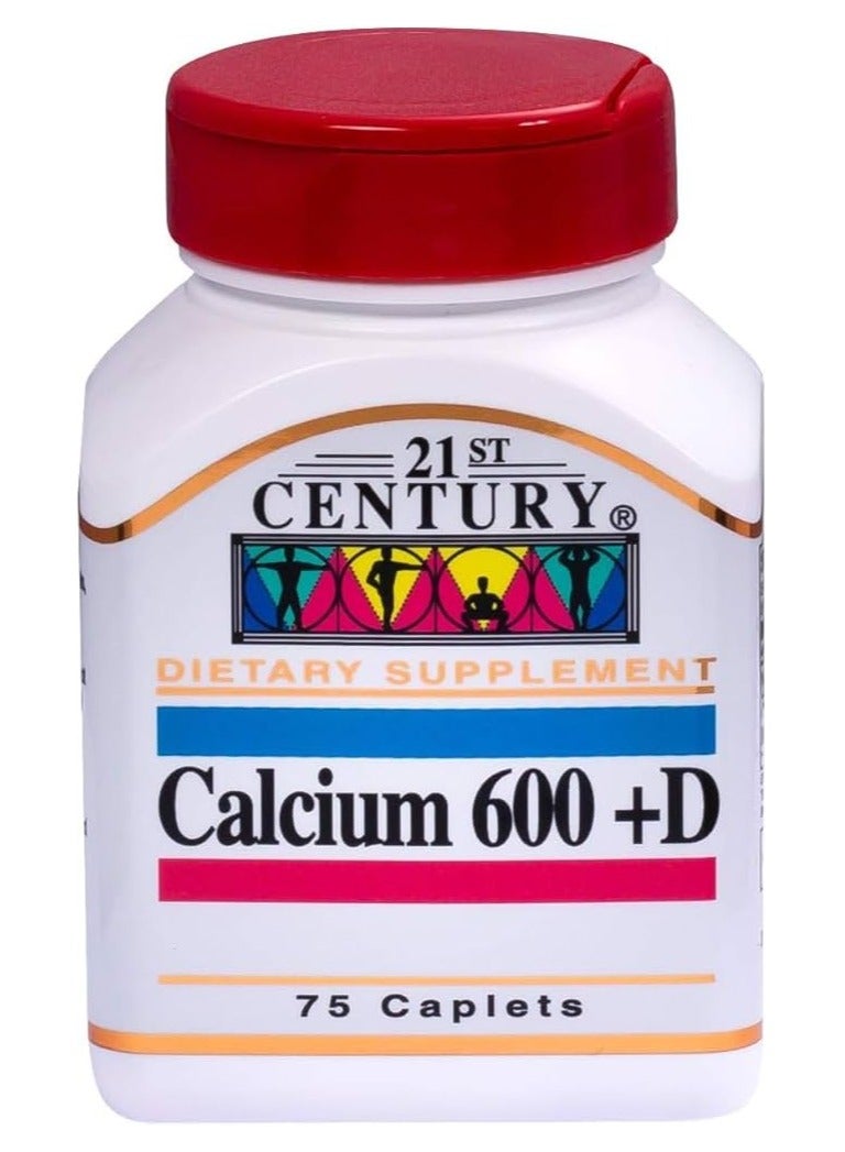 21st Century Calcium 600+D Cap 75's - Image 1