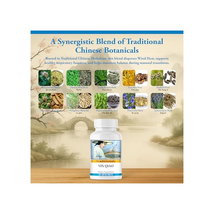 Kan Herbs Company Yin Qiao Formula – Traditional Chinese Herbal Blend with Honeysuckle & Forsythia for Seasonal Balance and Respiratory Wellness, Herbal Supplement, 60 Tablets - Image 4
